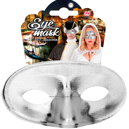 e-carnavalskleding-SYK Rond zilver oogmasker masquerade