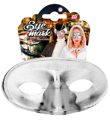 e-carnavalskleding-SYK Rond zilver oogmasker masquerade