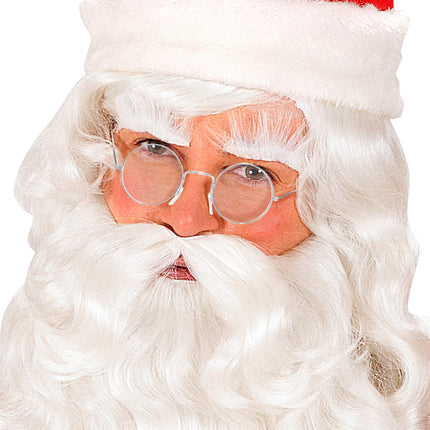 e-carnavalskleding-SYK Ronde bril zilver santa