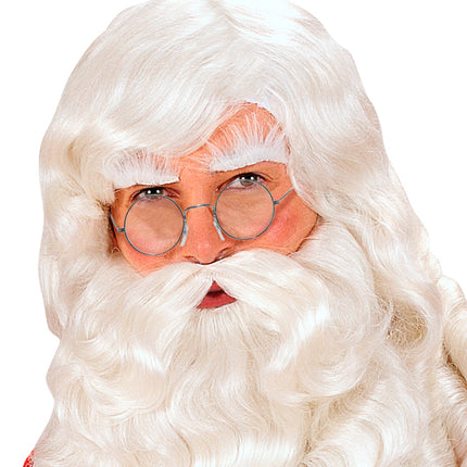e-carnavalskleding-SYK Ronde bril zilver santa