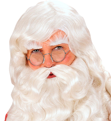 e-carnavalskleding-SYK Ronde bril zilver santa