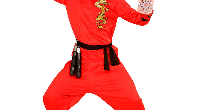 e-carnavalskleding-SYK Rood draak ninja pakken voor kids