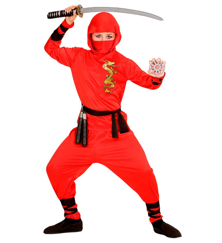 e-carnavalskleding-SYK Rood draak ninja pakken voor kids