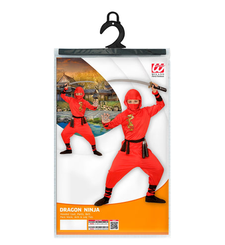 e-carnavalskleding-SYK Rood draak ninja pakken voor kids