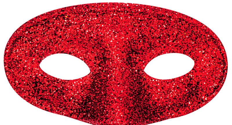e-carnavalskleding-SYK Rood glitter oogmasker