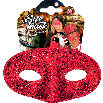 e-carnavalskleding-SYK Rood glitter oogmasker