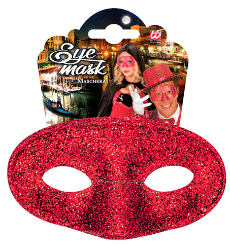e-carnavalskleding-SYK Rood glitter oogmasker