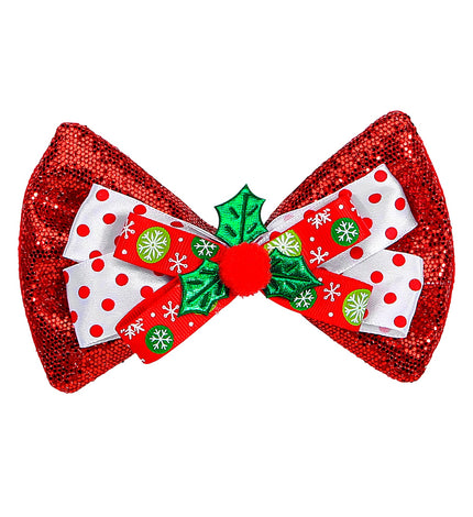 e-carnavalskleding-SYK Rood glitterstrikje kerstmis
