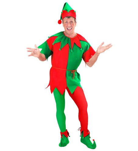 e-carnavalskleding-SYK Rood groene panty kerstelf