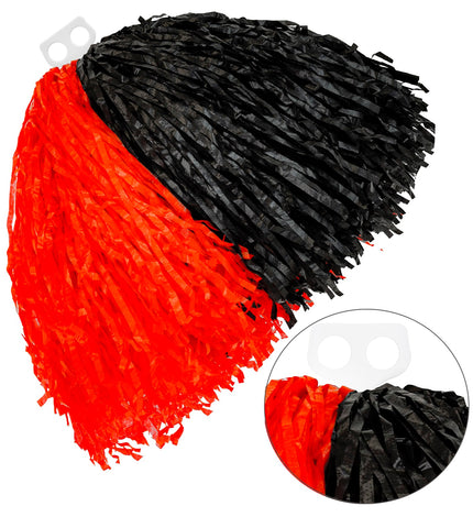 e-carnavalskleding-SYK Rood met zwarte pompom
