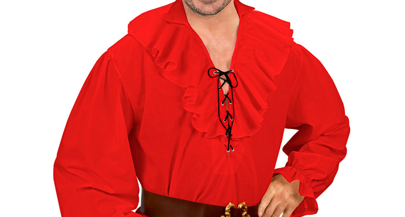 e-carnavalskleding-SYK Rood piratenshirt volwassenen