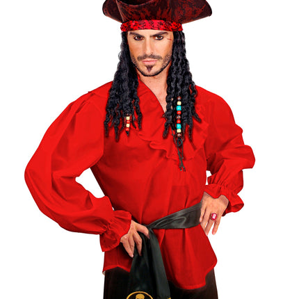 e-carnavalskleding-SYK Rood piratenshirt volwassenen