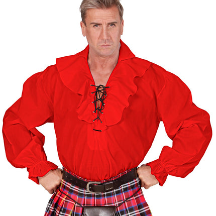 e-carnavalskleding-SYK Rood piratenshirt volwassenen