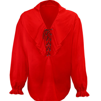 e-carnavalskleding-SYK Rood piratenshirt volwassenen