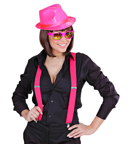 e-carnavalskleding-SYK Roze bretels luxe