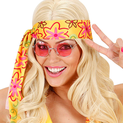 e-carnavalskleding-SYK Roze bril 70-er jaren Flower Power