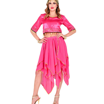 e-carnavalskleding-SYK Roze chiffon rok