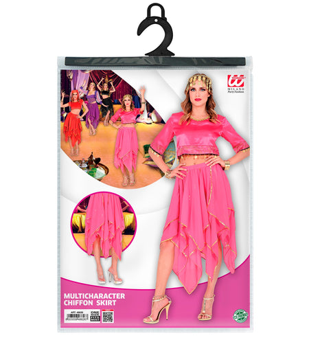 e-carnavalskleding-SYK Roze chiffon rok