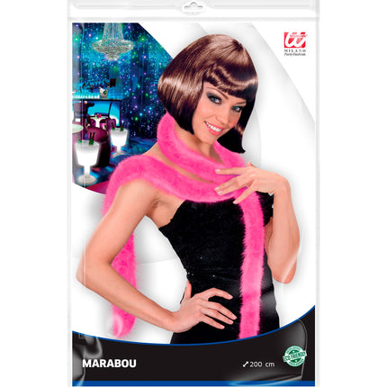e-carnavalskleding-SYK Roze/ fuchsia boa dun