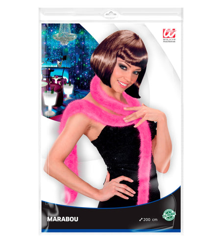 e-carnavalskleding-SYK Roze/ fuchsia boa dun