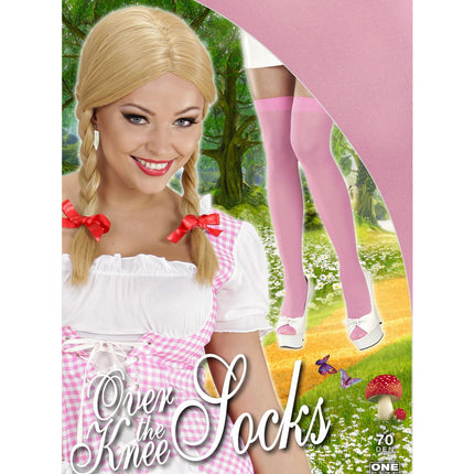 e-carnavalskleding-SYK Roze kniekous dames