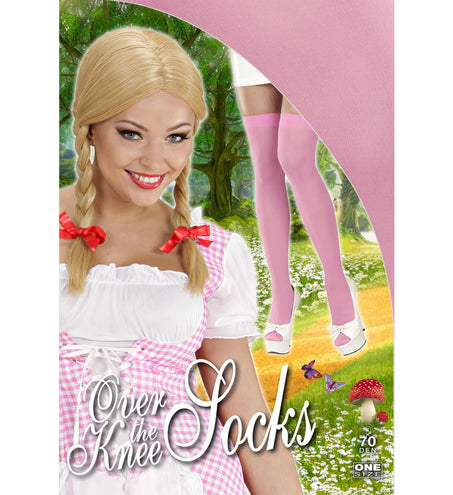 e-carnavalskleding-SYK Roze kniekous dames