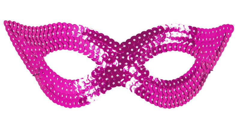 e-carnavalskleding-SYK Roze oogmasker pailletten