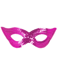 e-carnavalskleding-SYK Roze oogmasker pailletten