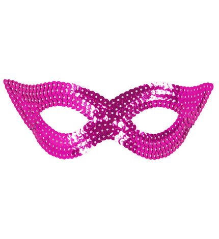 e-carnavalskleding-SYK Roze oogmasker pailletten
