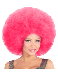 e-carnavalskleding-SYK Roze oversized Afro pruik