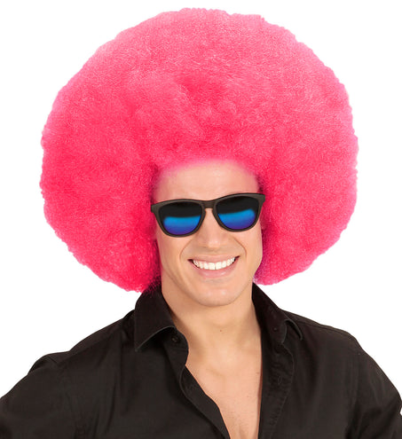 e-carnavalskleding-SYK Roze oversized Afro pruik