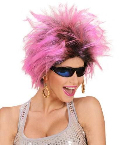 e-carnavalskleding-SYK Roze pruik Frenzy