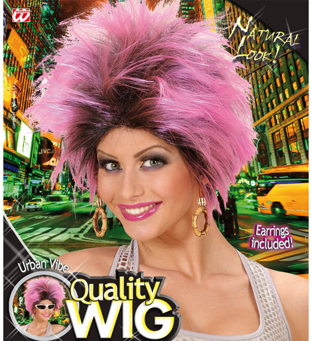 e-carnavalskleding-SYK Roze pruik Frenzy