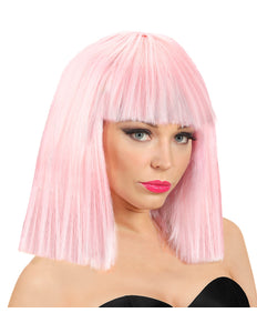 e-carnavalskleding-SYK Roze pruik showgirl