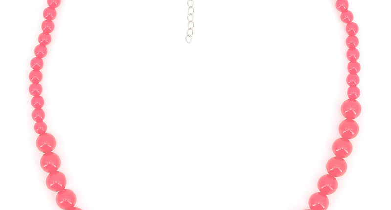 e-carnavalskleding-SYK Roze seventies parelketting