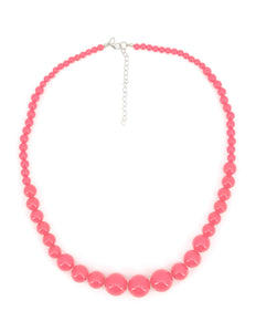 e-carnavalskleding-SYK Roze seventies parelketting