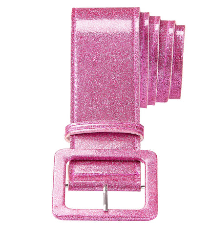 e-carnavalskleding-SYK Roze showriem met glitters