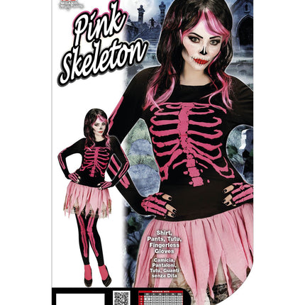 e-carnavalskleding-SYK Roze skeletonjurkjes voor Halloween