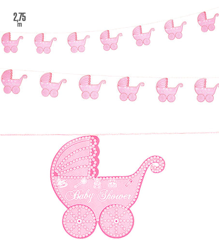 e-carnavalskleding-SYK Roze slinger met kinderwagentjes