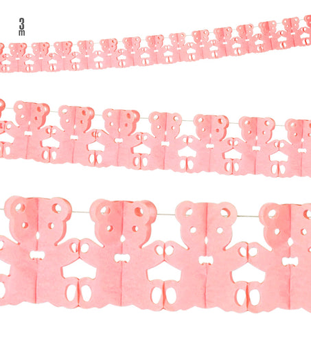 e-carnavalskleding-SYK Roze Teddy beertjes slinger voor geboorte