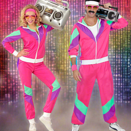e-carnavalskleding-SYK Roze trainingspak