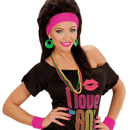 e-carnavalskleding-SYK Roze zweetbanden neon set