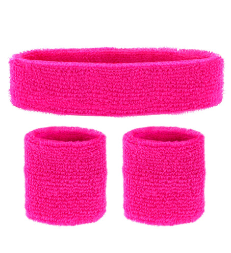 e-carnavalskleding-SYK Roze zweetbanden neon set