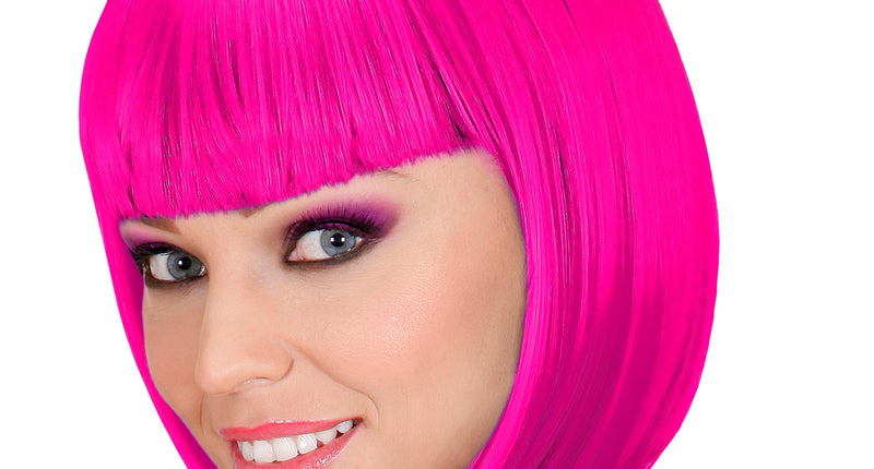 e-carnavalskleding-SYK Roze/fuchsia Pruik Lou Lou