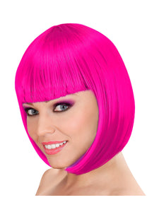 e-carnavalskleding-SYK Roze/fuchsia Pruik Lou Lou