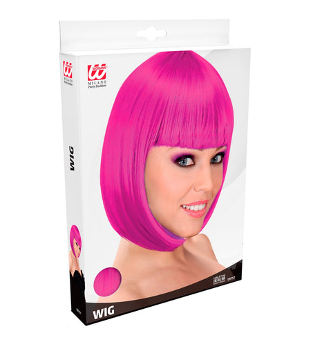 e-carnavalskleding-SYK Roze/fuchsia Pruik Lou Lou