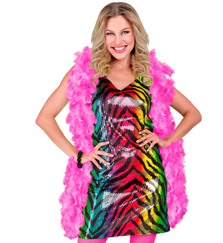 e-carnavalskleding-SYK Roze/fuchsia veren boa 180cm