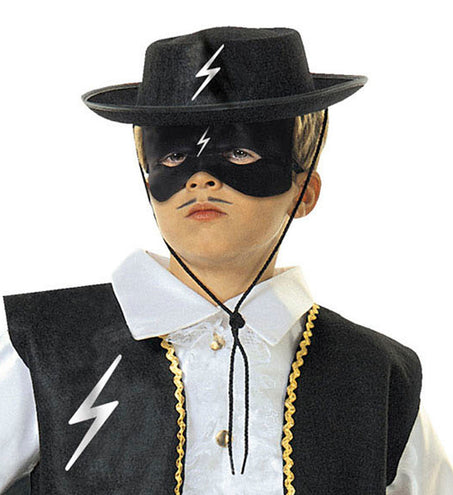 e-carnavalskleding-SYK Ruiter Zorro masker zwart kind