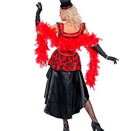 e-carnavalskleding-SYK Saloon jurk dames rood