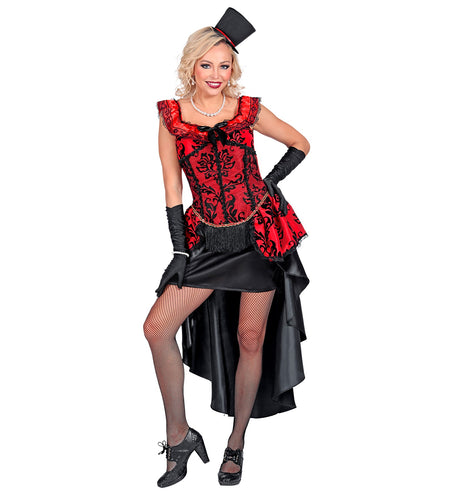 e-carnavalskleding-SYK Saloon jurk dames rood